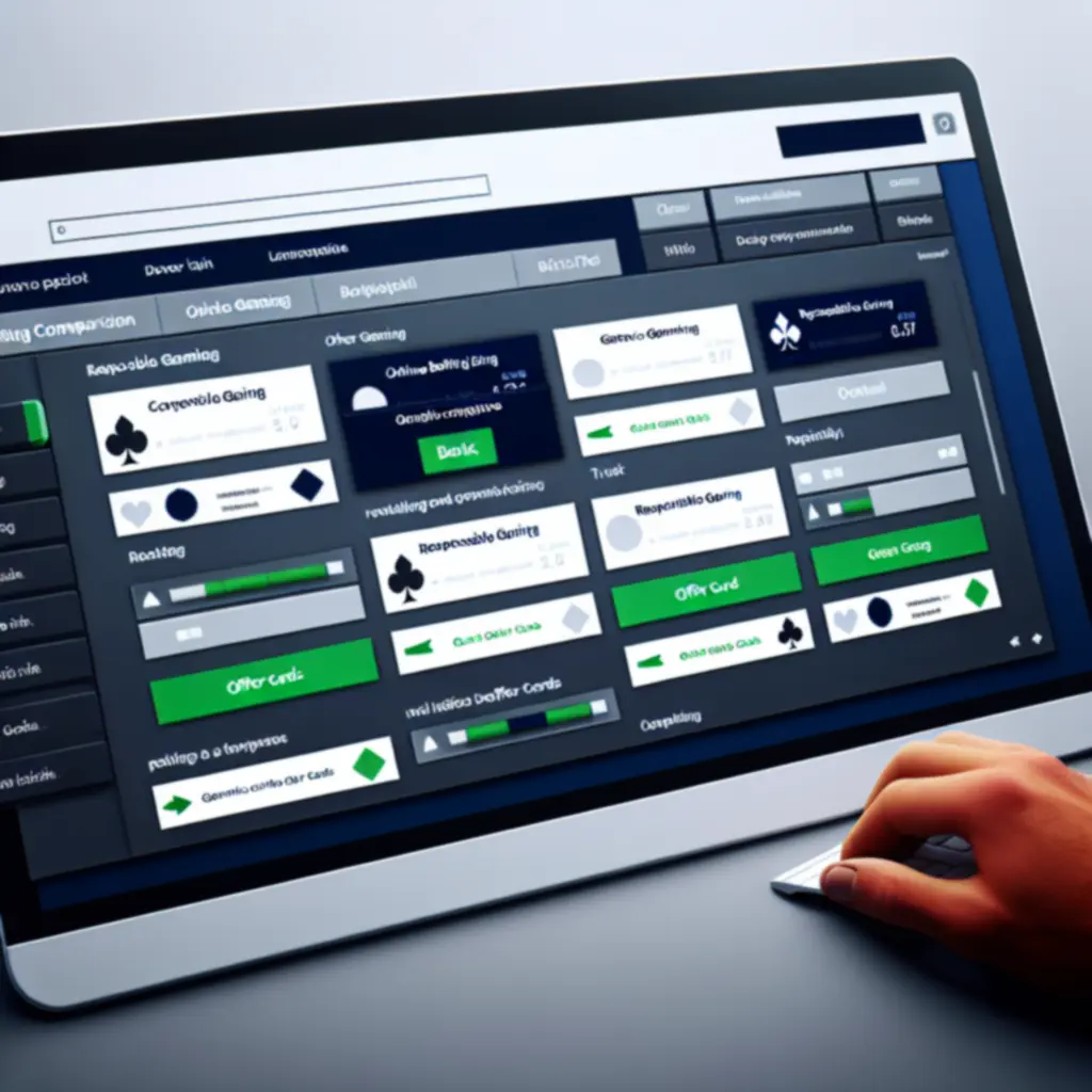 Interface de tableau de bord comparant les offres de paris en ligne