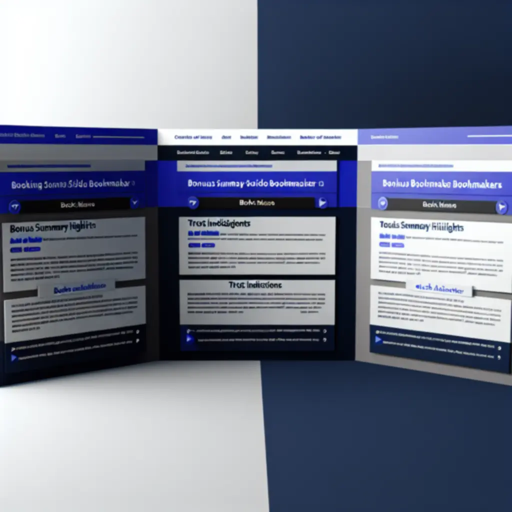 Cartes de comparaison côte à côte pour Betclic, Betsson et Bwin