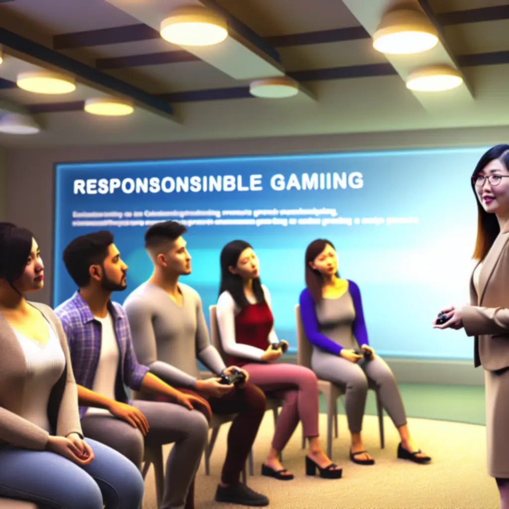 Séance d'information sur le jeu responsable animée dans un environnement professionnel