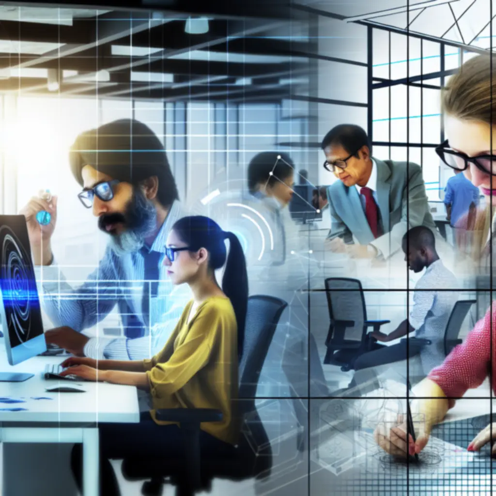 Open space moderne illustrant le quotidien de travail collaboratif chez YirListe